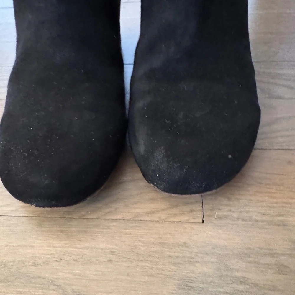 Sam Edelman Women's Vinney Boot Size 7 Block Heel Tall Black Stretch